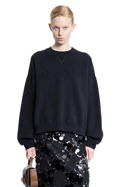 Shop Gucci Woman Black Sweatshirts