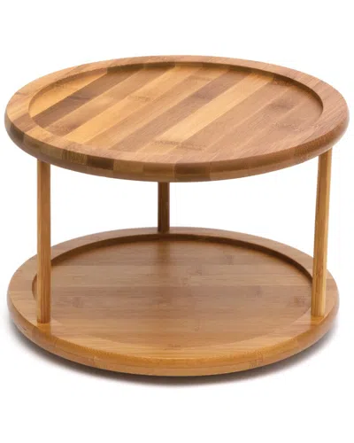 Lipper International Bamboo 2-tier Turntable In Brown