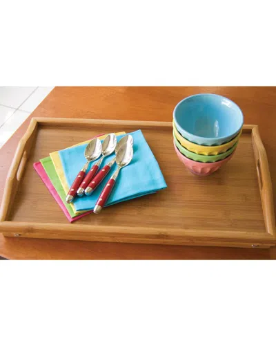 Lipper International Bamboo Bed Tray With Folding Legs In Brown