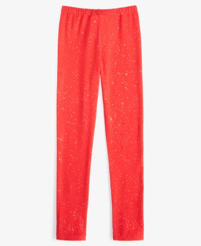 Epic Threads Little & Big Girls Glitter Leggings, Created For Macy's In Cherry Candy