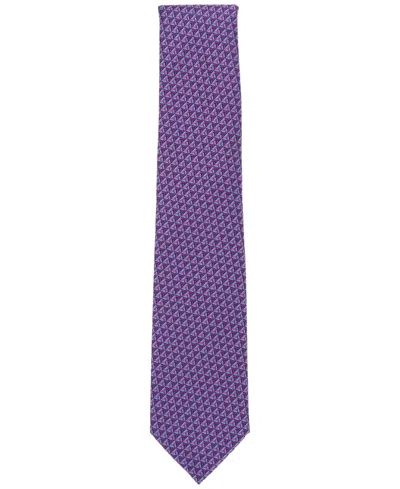 Perry Ellis Men's Mackin Geo-pattern Tie In Magenta