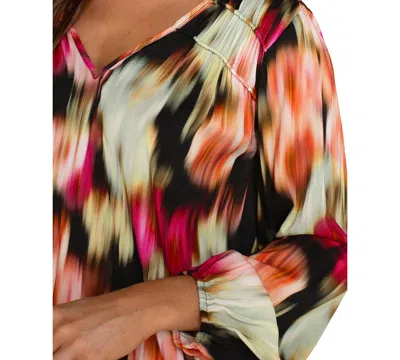 Liverpool Los Angeles Women's Long-sleeve Floral Top In Star Ruby Floral