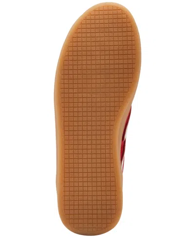 Madden Girl Womens Lace-up Suede Casual And Fashion Sneakers In Red Multi