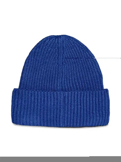 Calvin Klein Ribbed Beanie Hat In Blue