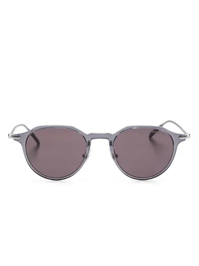 Montblanc Round-frame Sunglasses In Grey