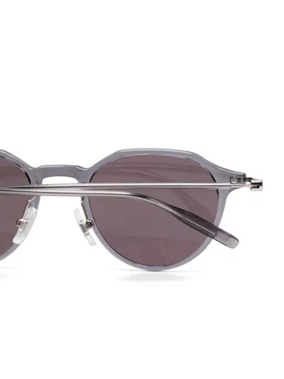 Montblanc Round-frame Sunglasses In Grey