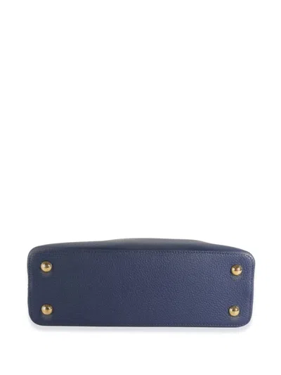 Pre-owned Louis Vuitton 2021-2023 Capucines Pm Two-way Bag In Blue