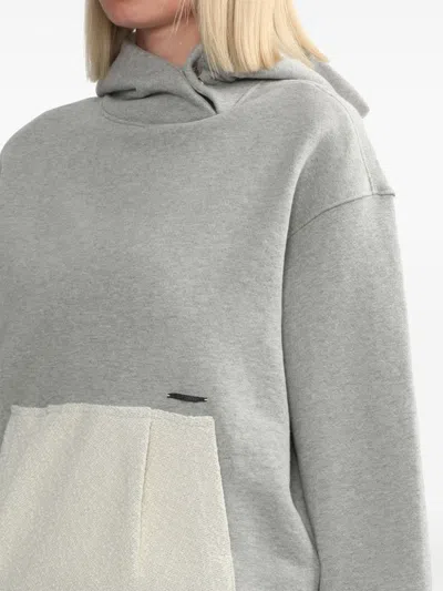 Ader Error Jersey Hoodie In Grey