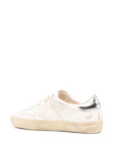 Golden Goose Soul Star Low-top Leather Sneakers With Used Effect In Neutrals