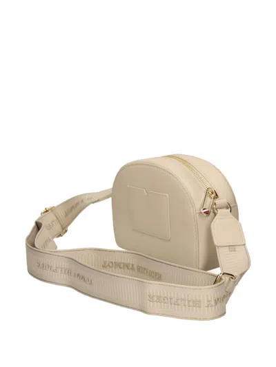 Tommy Hilfiger Ht-logo Plaque Crossbody Bag In Neutrals