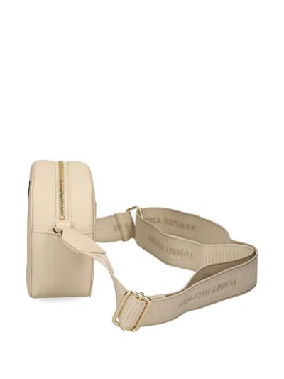 Tommy Hilfiger Ht-logo Plaque Crossbody Bag In Neutrals