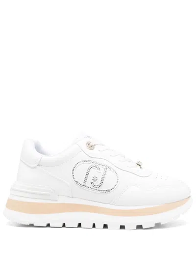Liu •jo Leather Sneakers In White