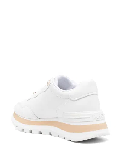 Liu •jo Leather Sneakers In White