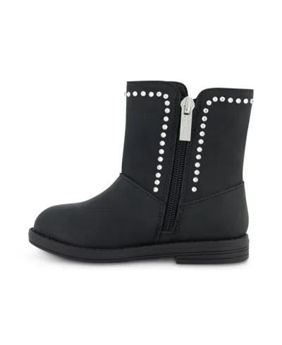Jessica Simpson Toddler Girls Evie Flower Mid Shaft Boot In Black