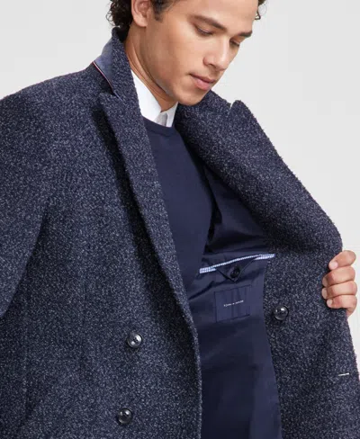 Tommy Hilfiger Men's Modern-fit Blue Overcoat In Blue