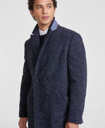 Tommy Hilfiger Men's Modern-fit Blue Overcoat In Blue