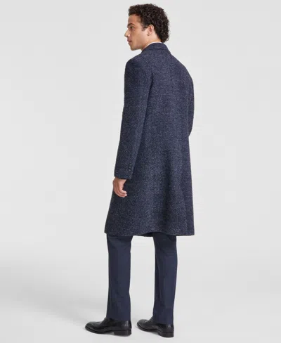 Tommy Hilfiger Men's Modern-fit Blue Overcoat In Blue