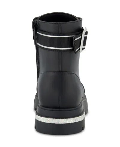 Jessica Simpson Little And Big Girls Rosa Brooch Moto Boot In Black