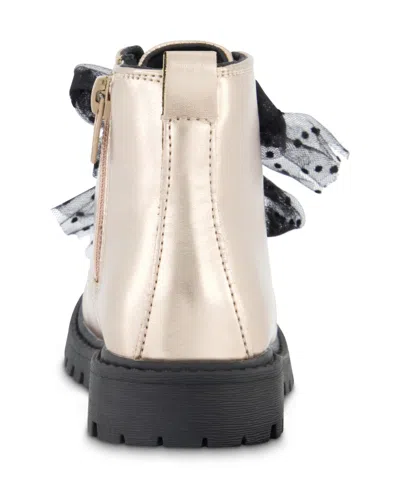 Jessica Simpson Toddler Girls Daria Double Bow Ankle Boot In Champagne