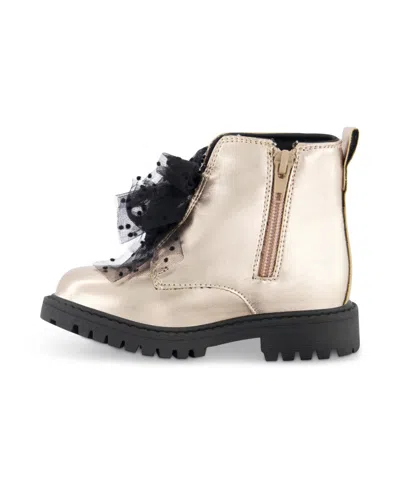Jessica Simpson Toddler Girls Daria Double Bow Ankle Boot In Champagne