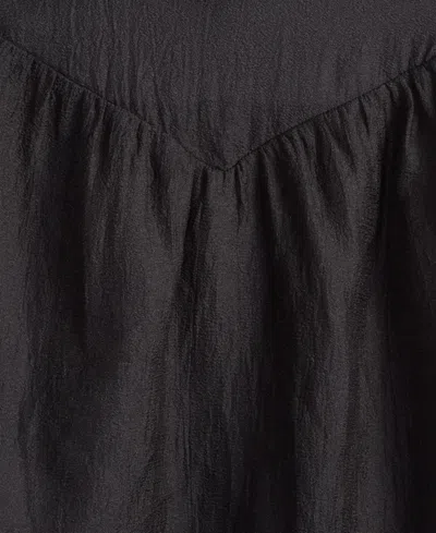 On 34th Women's Sheer Ruffle Sleeve Top, Created For Macy's In Deep Black