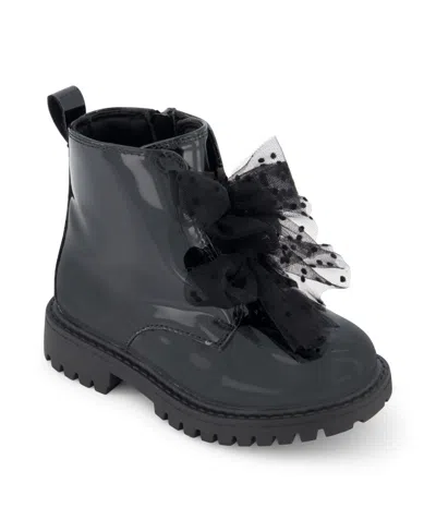 Jessica Simpson Toddler Girls Daria Double Bow Ankle Boot In Black