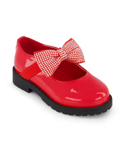 Jessica Simpson Toddler Girls Aubrey Bow Slip On Shoe In Red