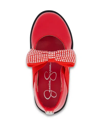 Jessica Simpson Toddler Girls Aubrey Bow Slip On Shoe In Red