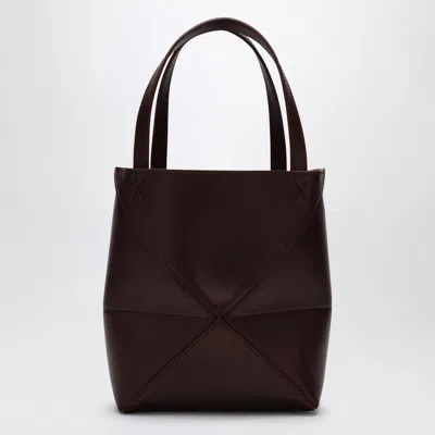 Loewe Puzzle Fold Convertible Medium Leather Tote In Burgundy