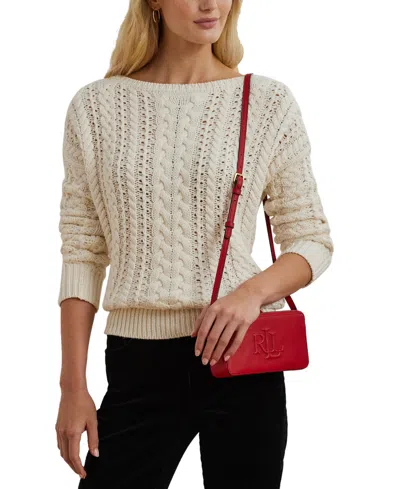 Ralph Lauren Witley Leather Crossbody Wallet In Festve Red