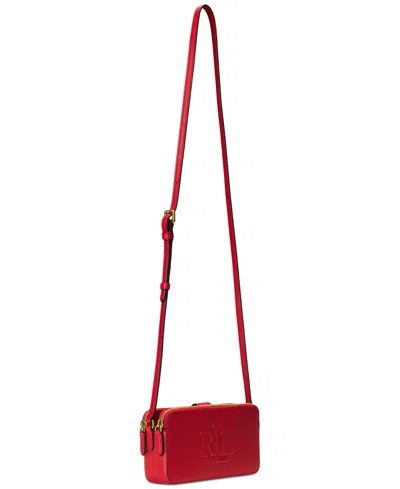 Ralph Lauren Witley Leather Crossbody Wallet In Festve Red