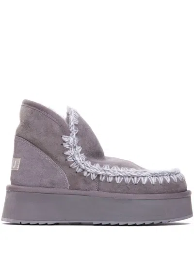 Mou Logo Eskimo Ankle Boots In Grau