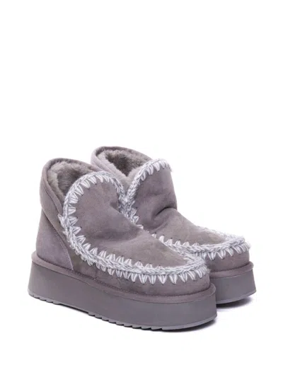 Mou Logo Eskimo Ankle Boots In Grau