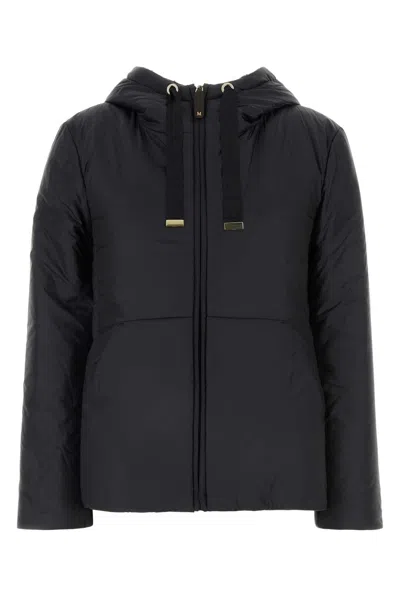 Max Mara The Cube Woman Black Polyester Finn Reversible Padded Jacket In Black