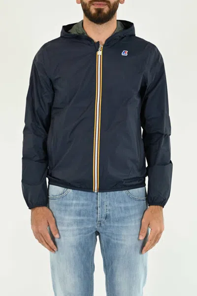 K-way Arsene Plus.2 Reversible Jacket In Blue/green