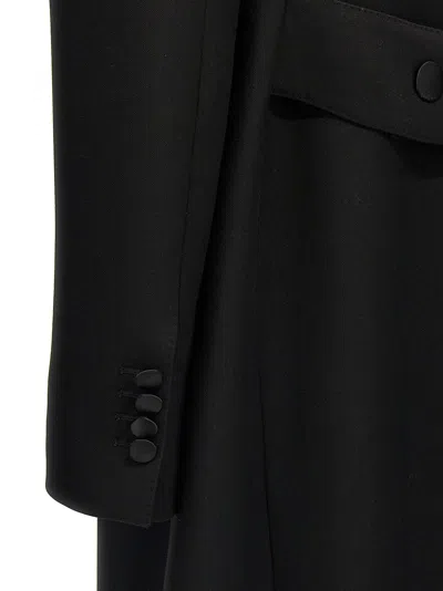 Shop Dolce & Gabbana Long Tuxedo Coat In Black