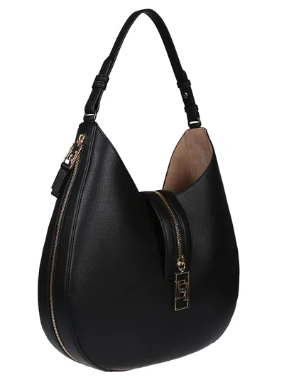 Shop Elisabetta Franchi Hobo Bag In Black