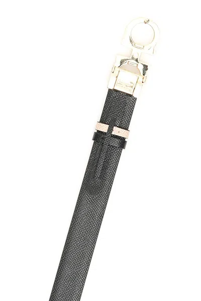 Shop Ferragamo Reversible Gancini Belt In Macadamia/nero