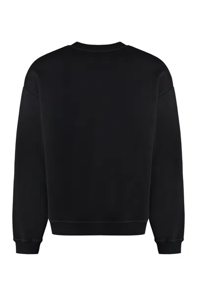 Shop Dsquared2 Cotton Crew-neck Sweatshirt With Logo In Nero