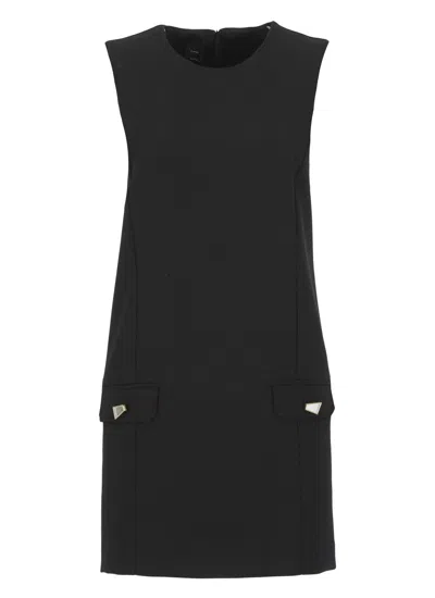 Shop Pinko Firmo Sleeveless Mini Dress In Nero Limousine