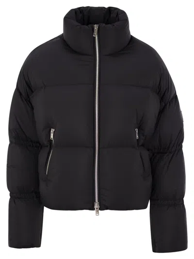 Moose Knuckles Agate Drawstring Puffer Jacket In Black