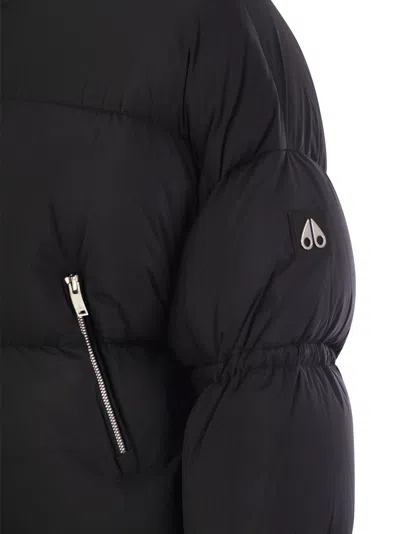 Moose Knuckles Agate Drawstring Puffer Jacket In Black