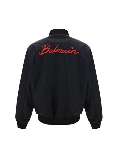 Balmain Double-sided Pilot Jacket In Black