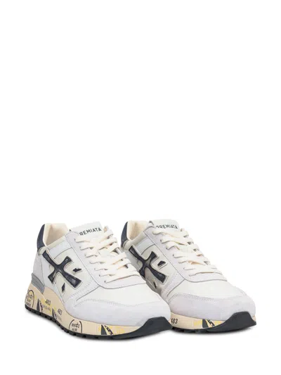 Shop Premiata Sneaker With Logo In Bianco