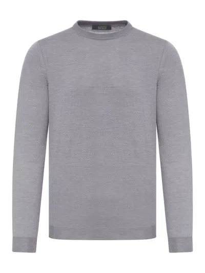 Shop Zanone Crewneck Sweater In Grey