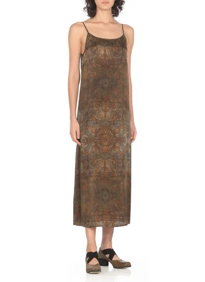 Shop Uma Wang Dress With Floral Pattern In Mustard