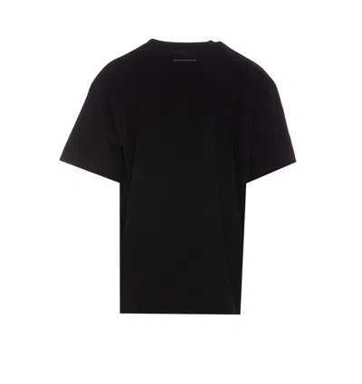 Shop Mm6 Maison Margiela Logo T-shirt In Nero