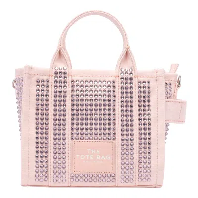 Shop Marc Jacobs The Crystal Canvas Crossbody Tote Bag In Rose