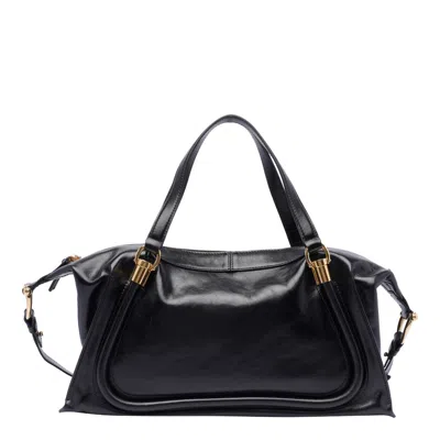 Shop Chloé Paraty 24 Shoulder Bag In Black