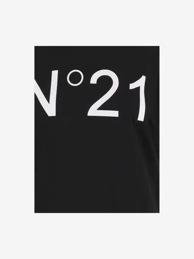 Shop N°21 Cotton T-shirt With Logo In Black